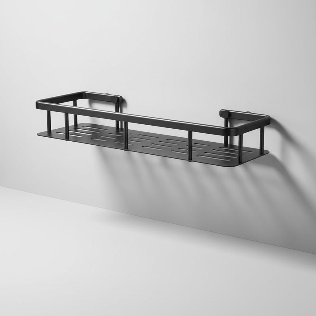 Self-Adhesive Corner Bathroom Shelf for Tiles and Glass