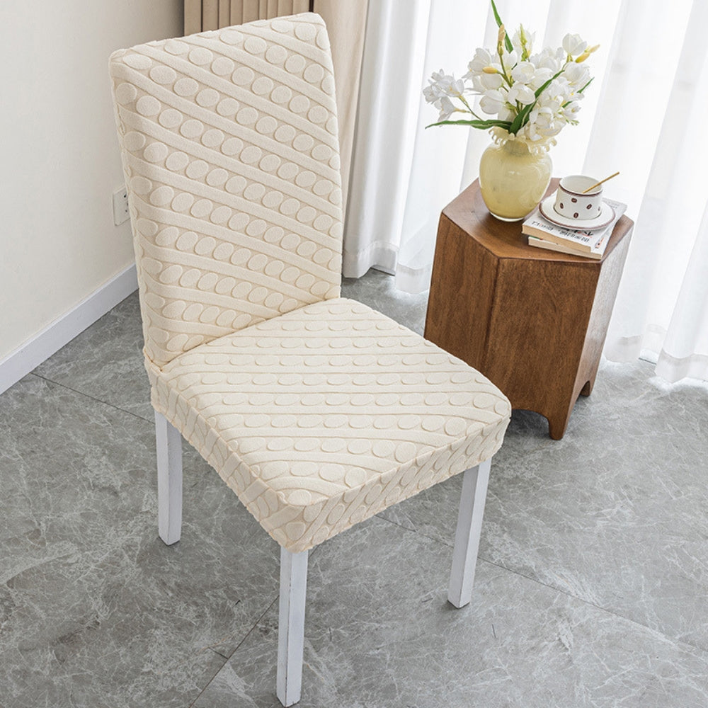 Stretchable Microfiber Oval Dining Chair Cover