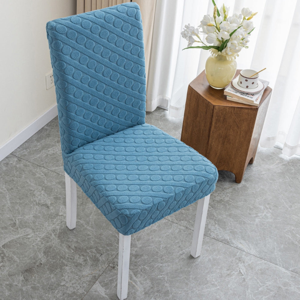 Stretchable Microfiber Oval Dining Chair Cover