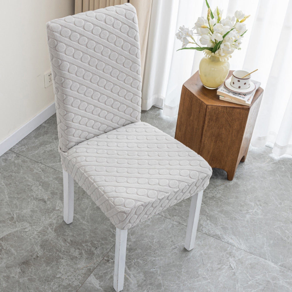 Stretchable Microfiber Oval Dining Chair Cover