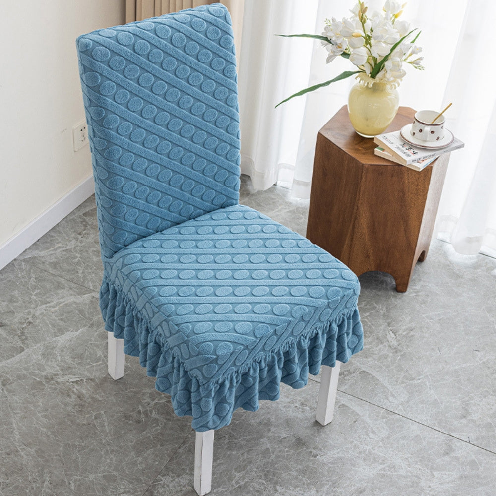 Stretchable Microfiber Oval Dining Chair Cover