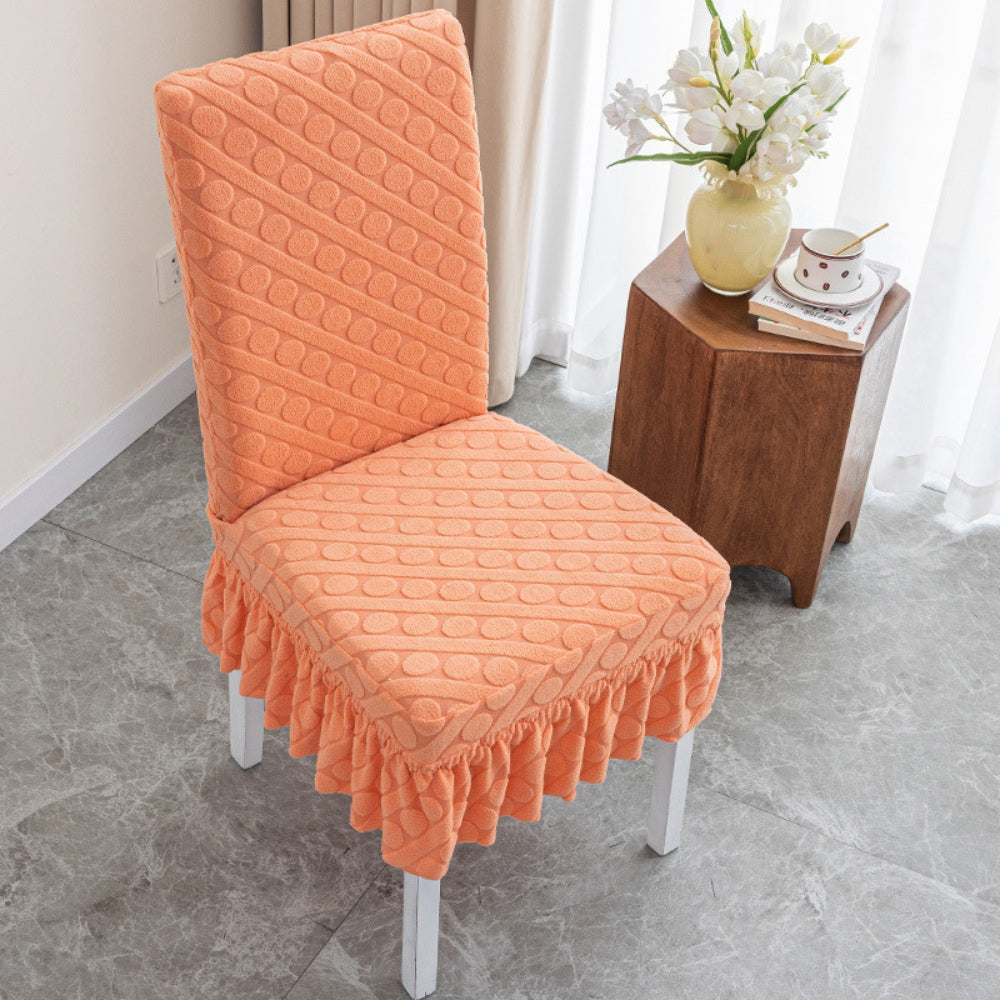 Stretchable Microfiber Oval Dining Chair Cover