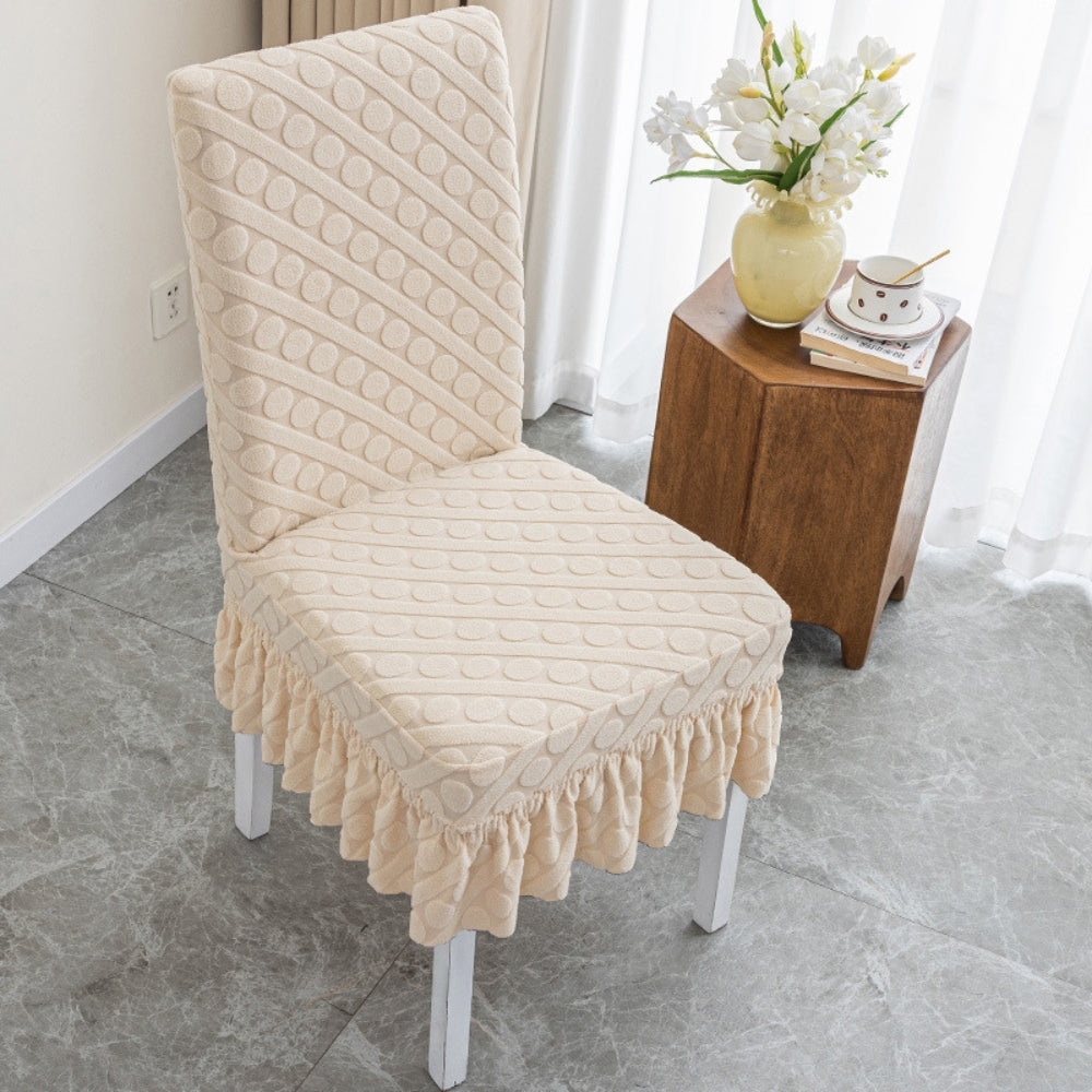 Stretchable Microfiber Oval Dining Chair Cover