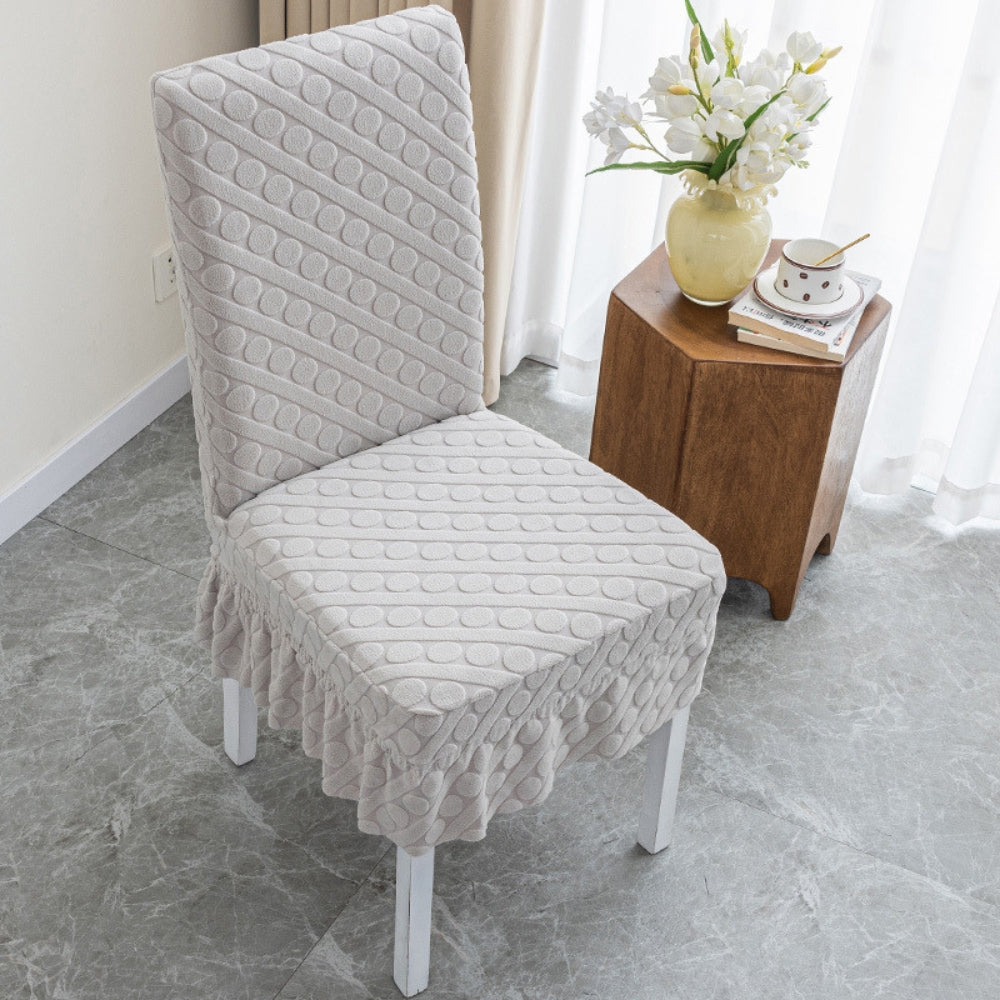 Stretchable Microfiber Oval Dining Chair Cover