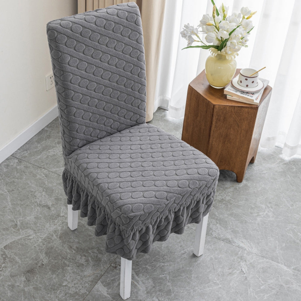 Stretchable Microfiber Oval Dining Chair Cover