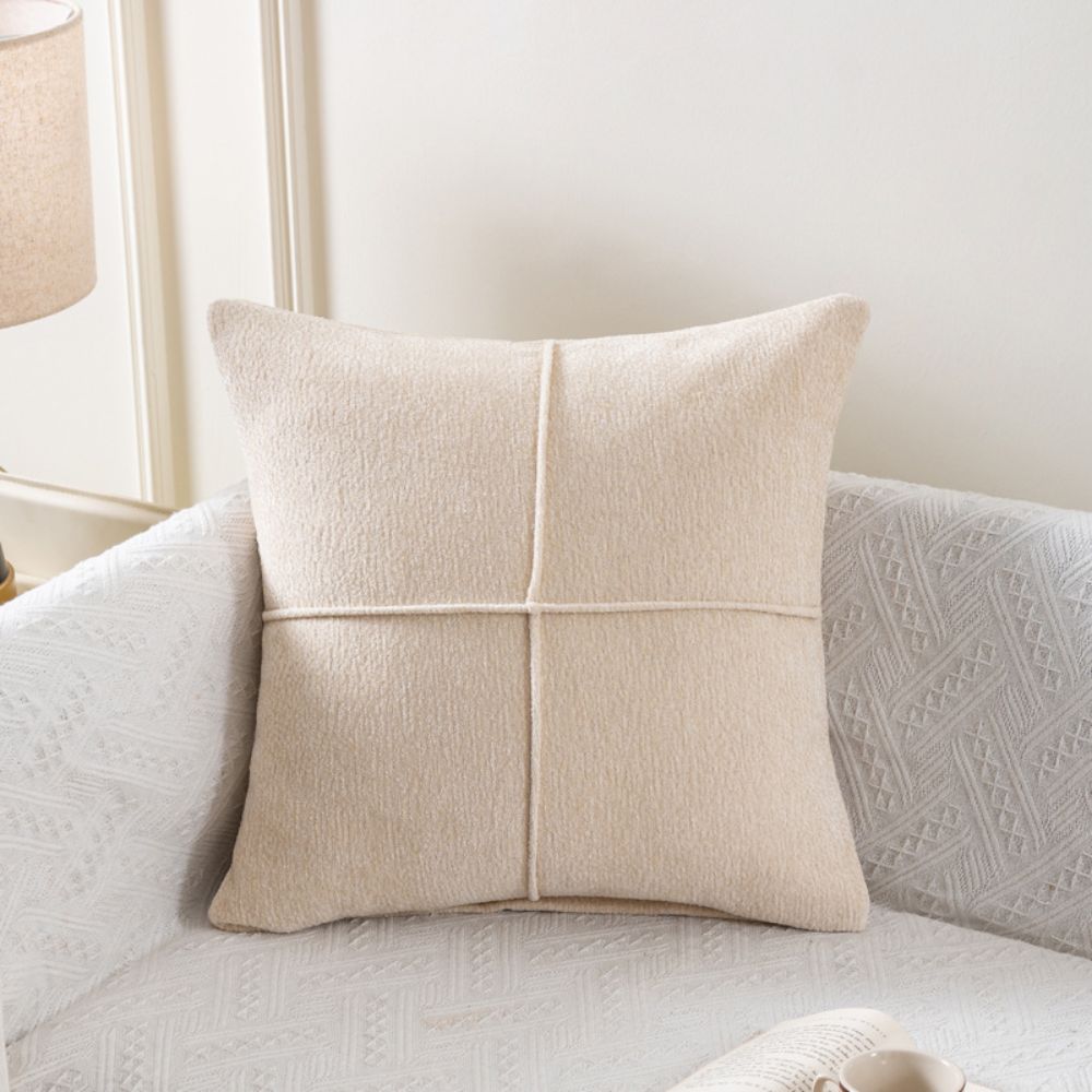 Soft Microfiber Serene Stitch Cushion Cover