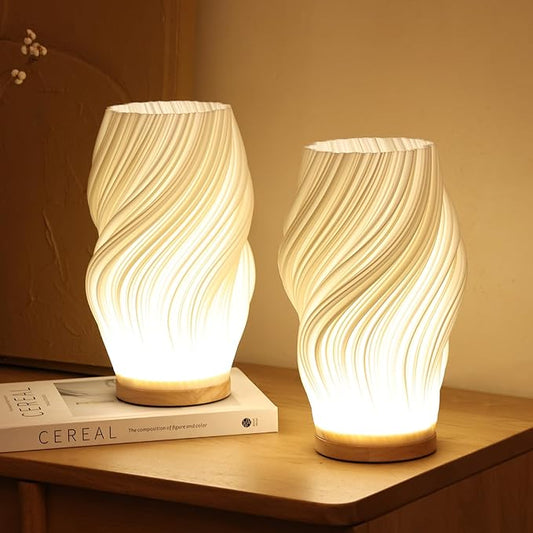 Designer LED Table Lamp with Adjustable Brightness and Dual Light Colors