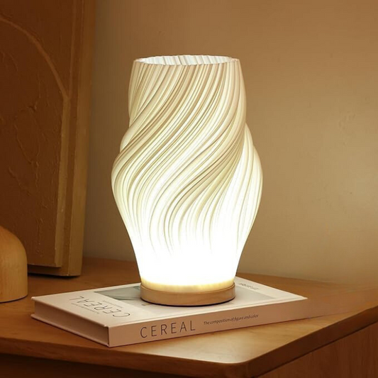 Pleated USB-Powered LED Table Lamp with Dimmable Light