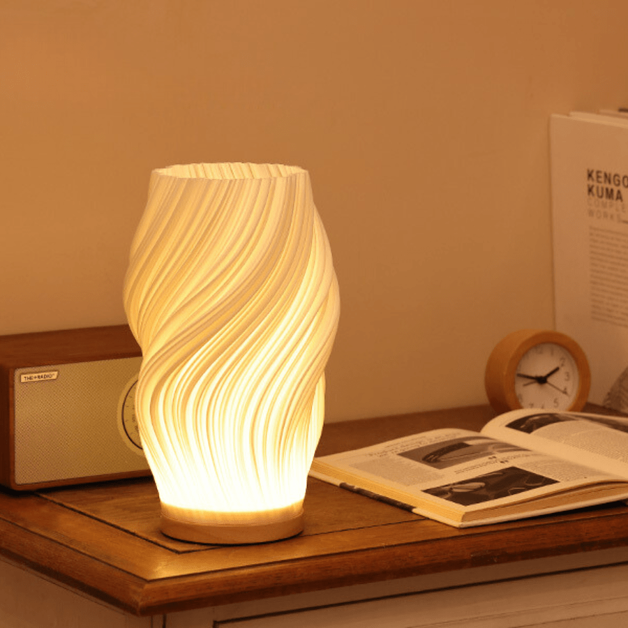 Designer LED Table Lamp with Adjustable Brightness and Dual Light Colors