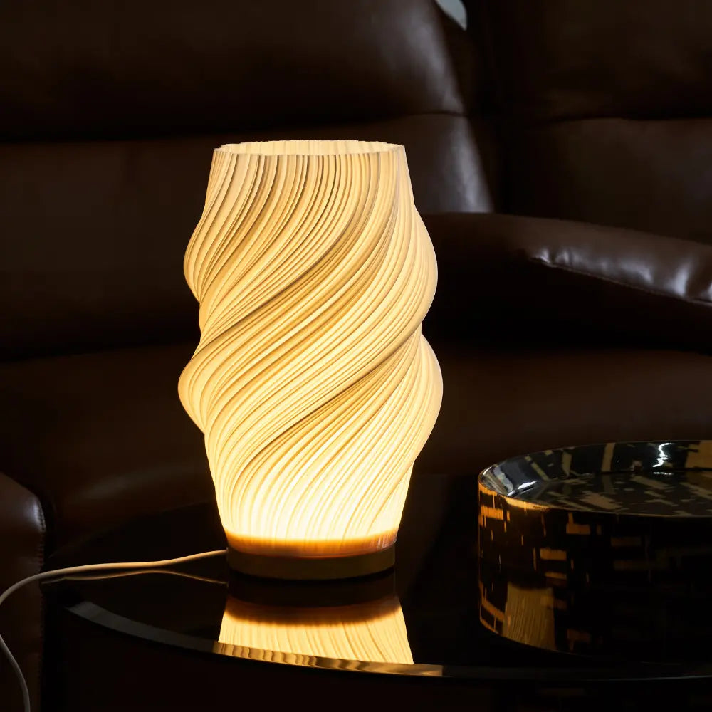 Pleated USB-Powered LED Table Lamp with Dimmable Light