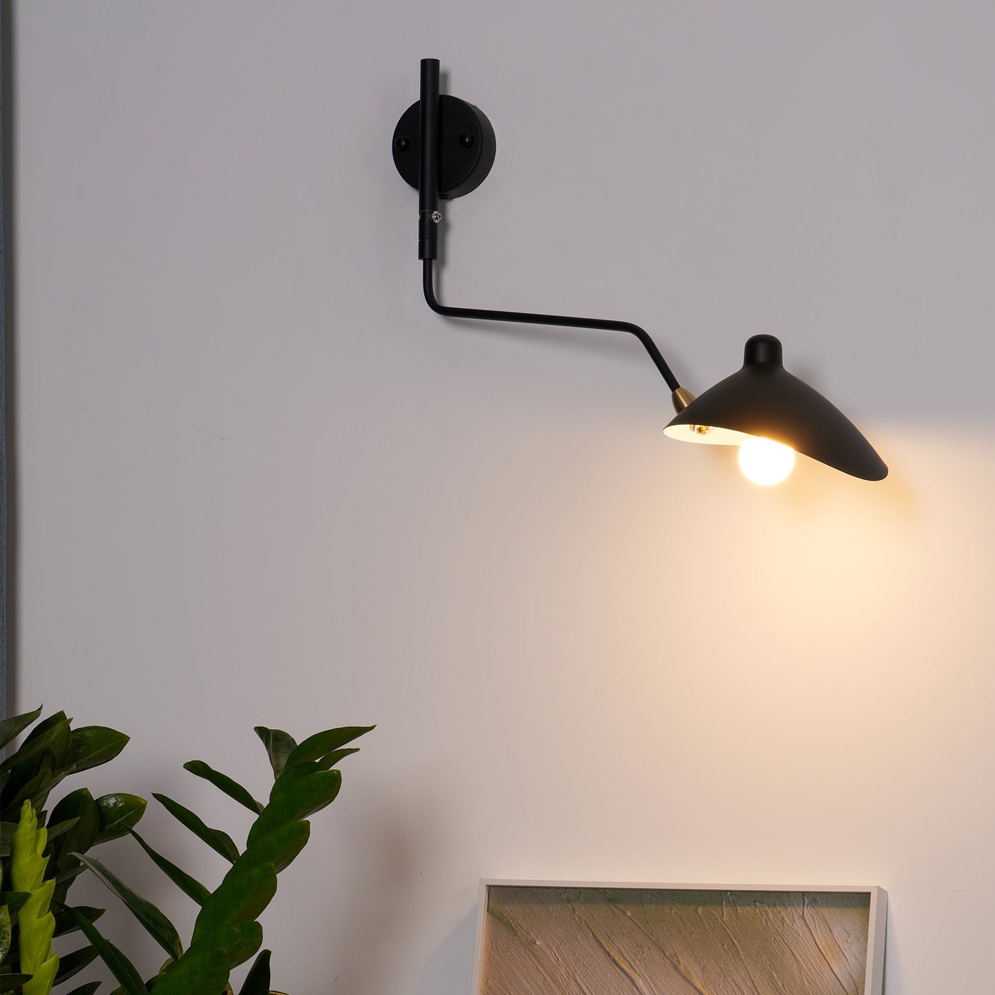 Modern Adjustable Wall Lamp with Rotating Shade