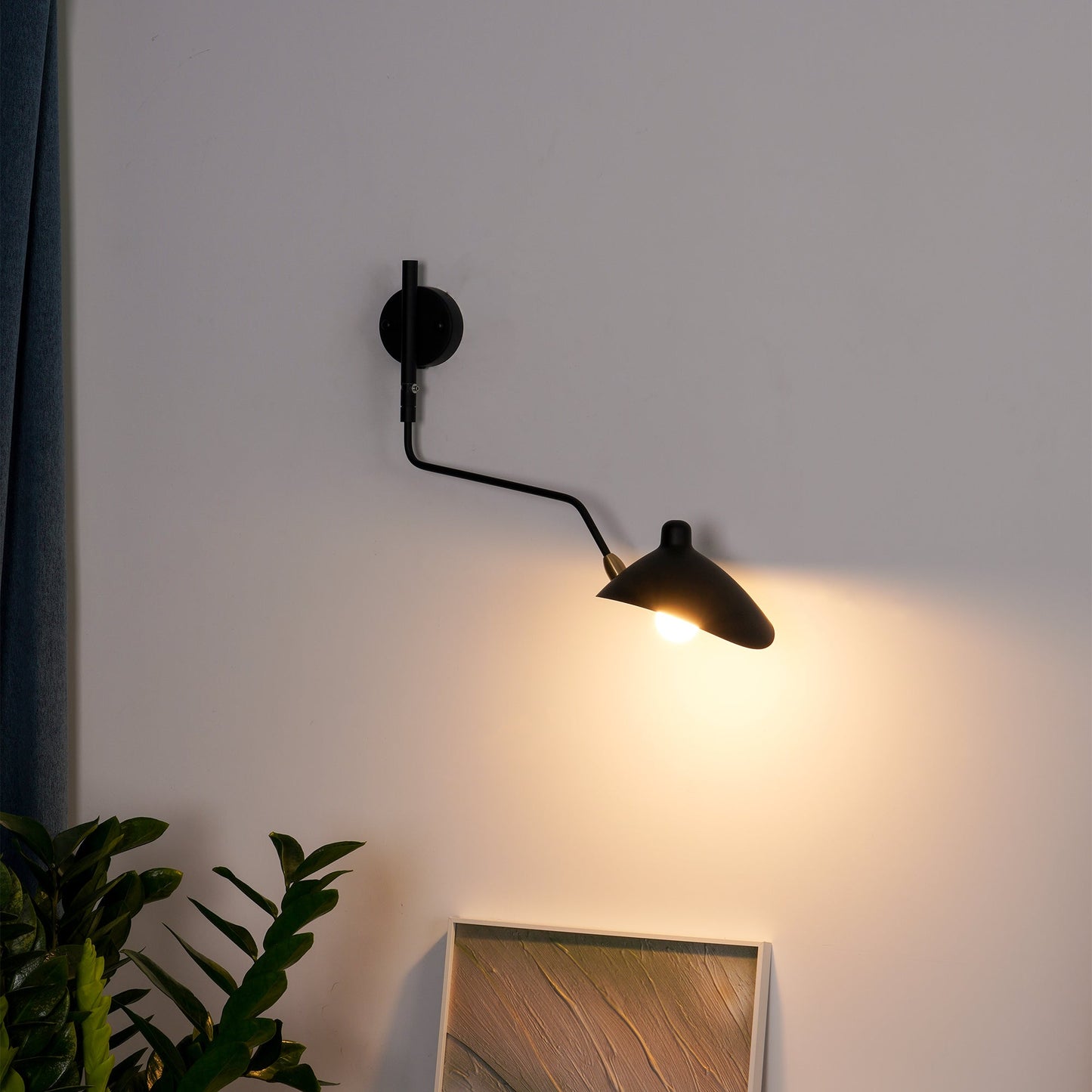Modern Adjustable Wall Lamp with Rotating Shade