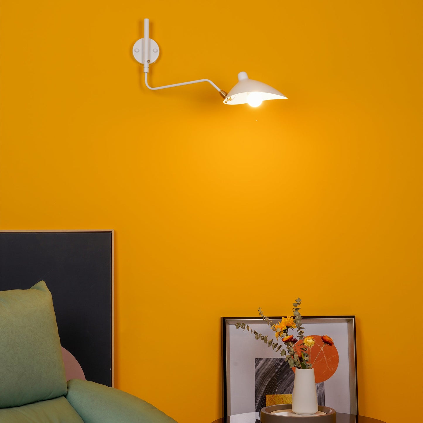 Modern Adjustable Wall Lamp with Rotating Shade