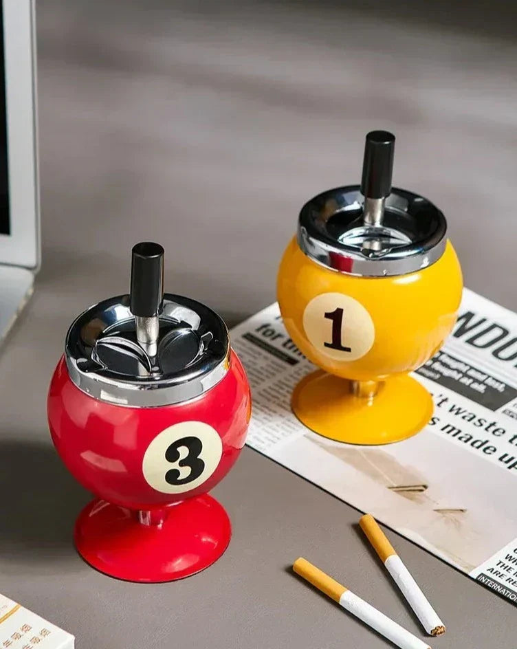 Metal Billiard Ashtray for Gaming Area