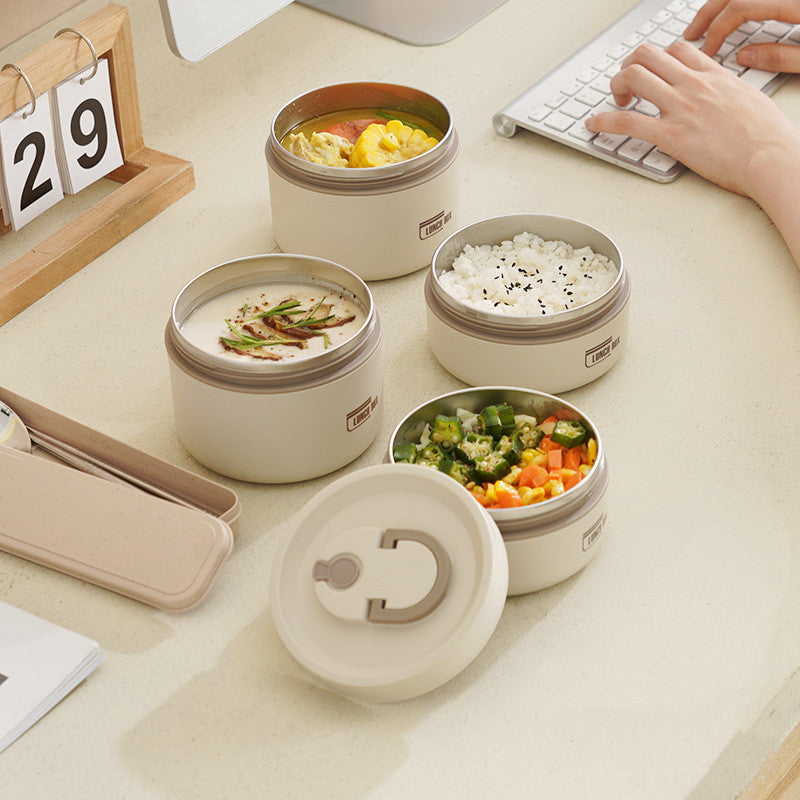 Insulated Stainless Steel Lunch Box with Leak-Resistant Seal