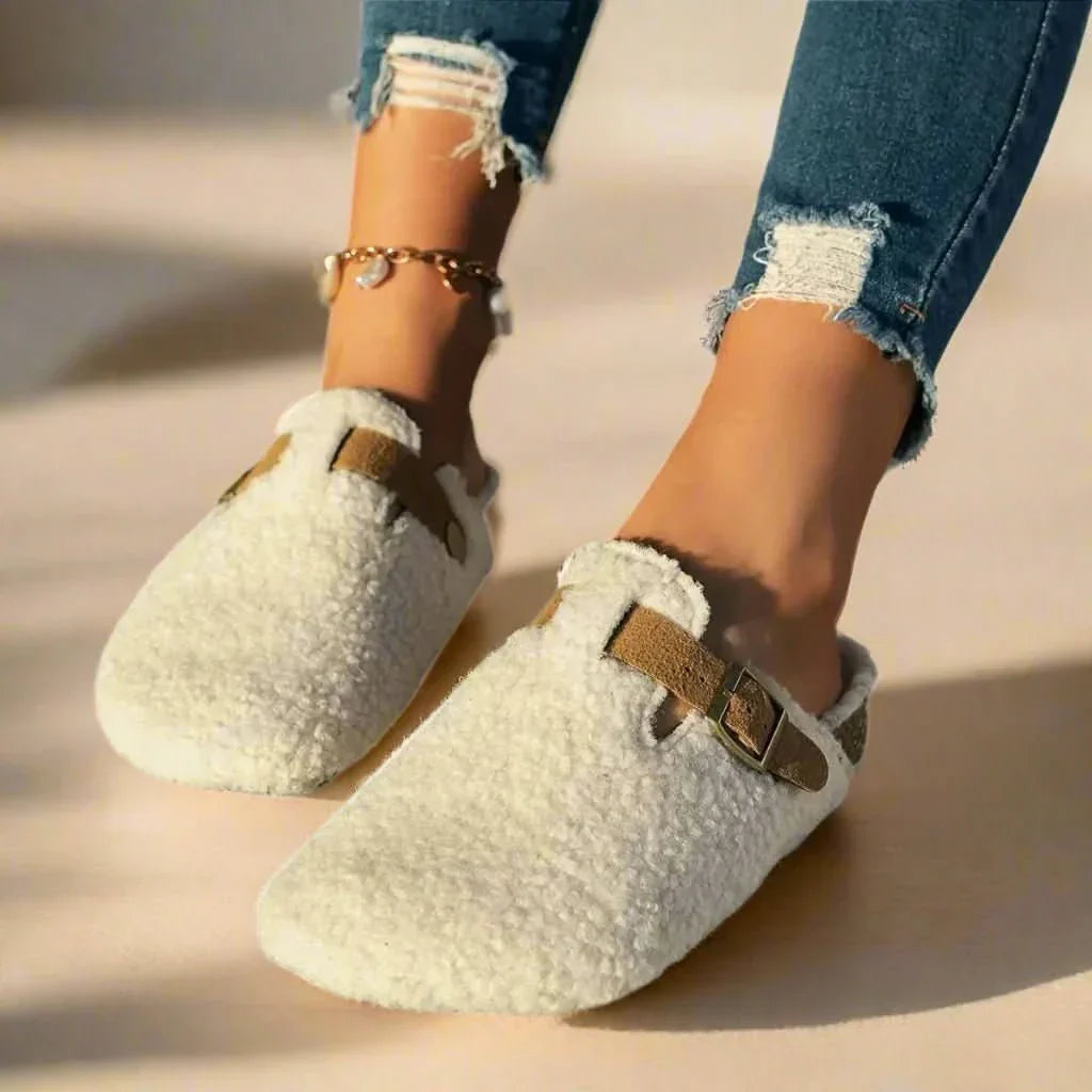 Women's Wool Lined Non-Slip Winter Slippers