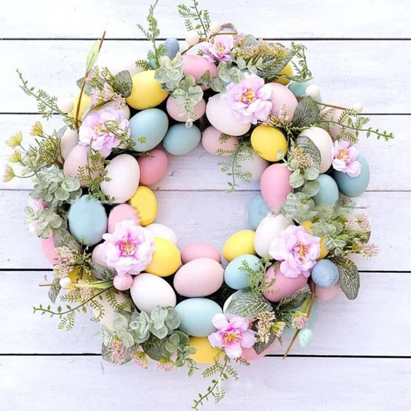 Easter Bunny and Carrot Wreath Wall Decor