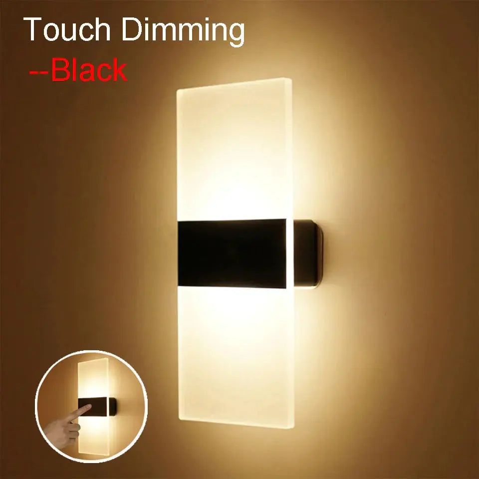 USB Rechargeable Touch Panel Wall Light - Modern Acrylic Design