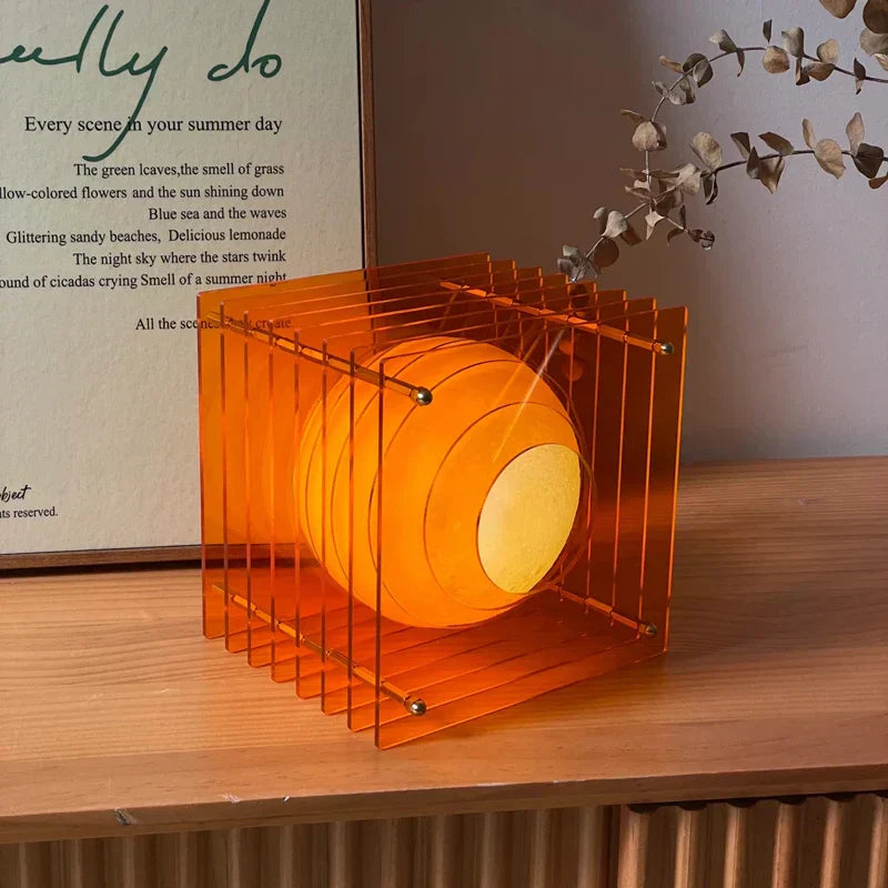 Geometric Rechargeable Table Lamp with Gentle Ambient Light
