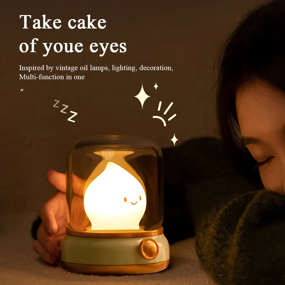 Retro LED Night Light USB Rechargeable Kerosene Style