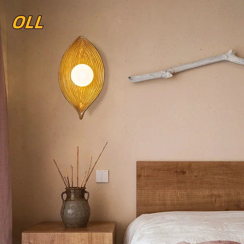 Gold Leaf LED Wall Lamp