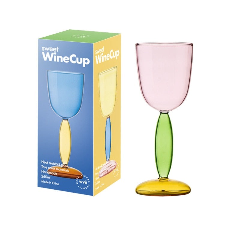 Borosilicate Glass Wine Glass - 3 Colors