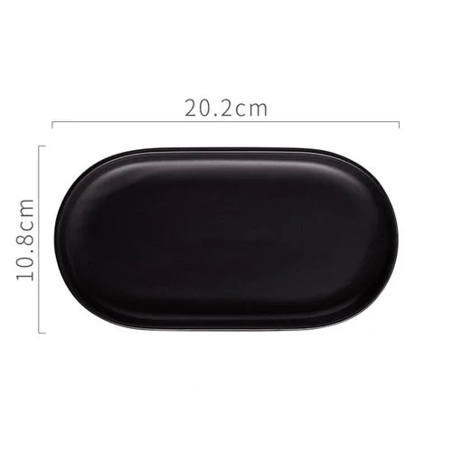 Ceramic Marble Oval Tray for Jewelry and Bathroom Storage