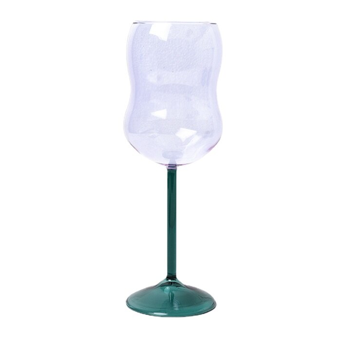 Two-Tone Chubby Wine Glass in Borosilicate Glass