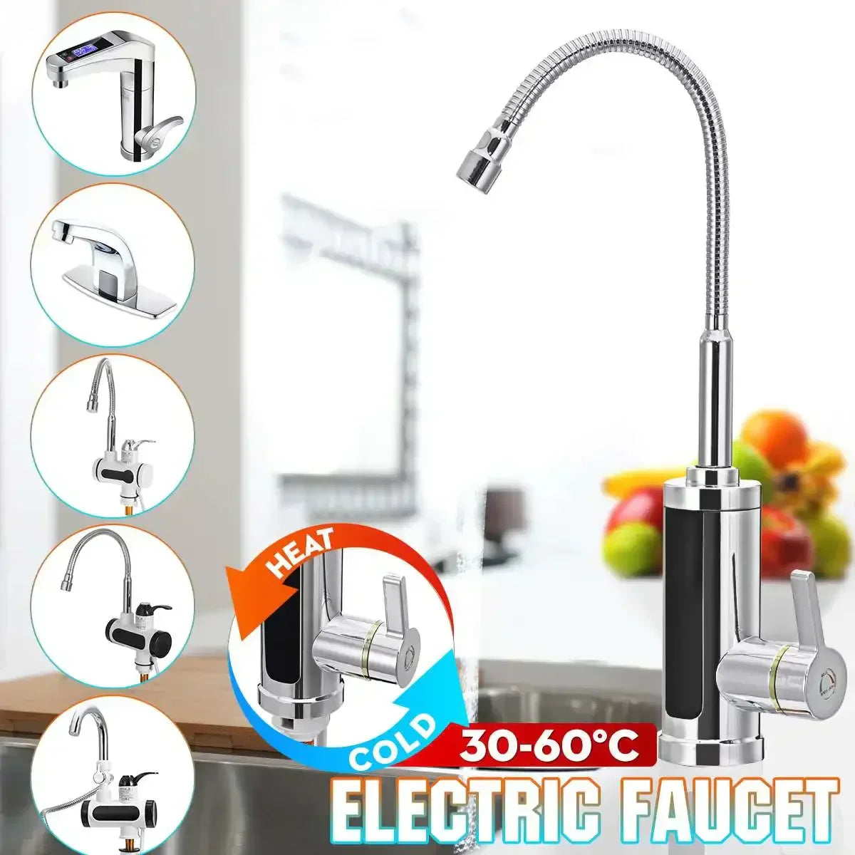 3000W Instant Hot Water Electric Kitchen Faucet
