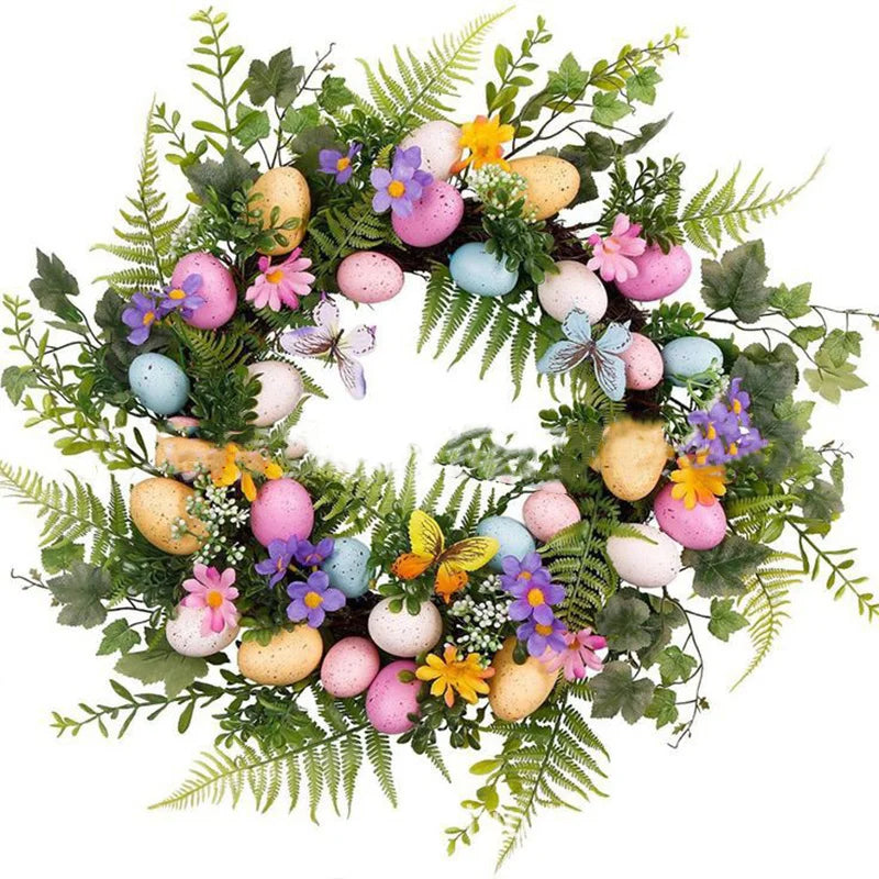 Easter Rabbit and Carrot Wreath Wall Decor