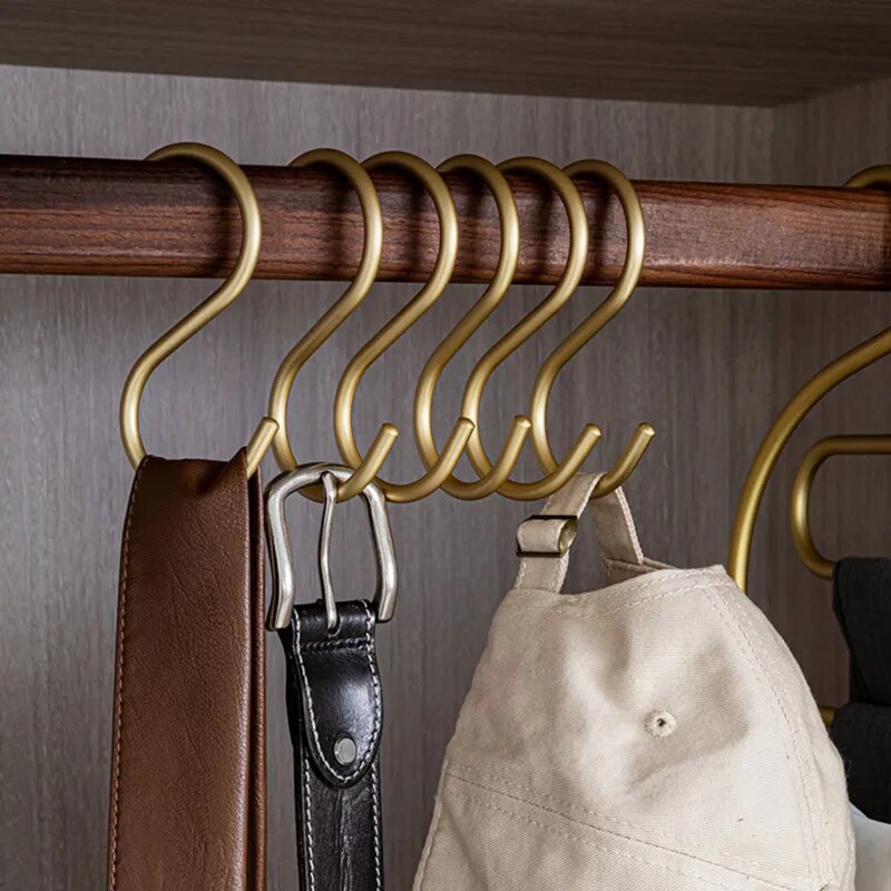 Elegant Metal Clothing Hooks for Wardrobe and Garment Rack