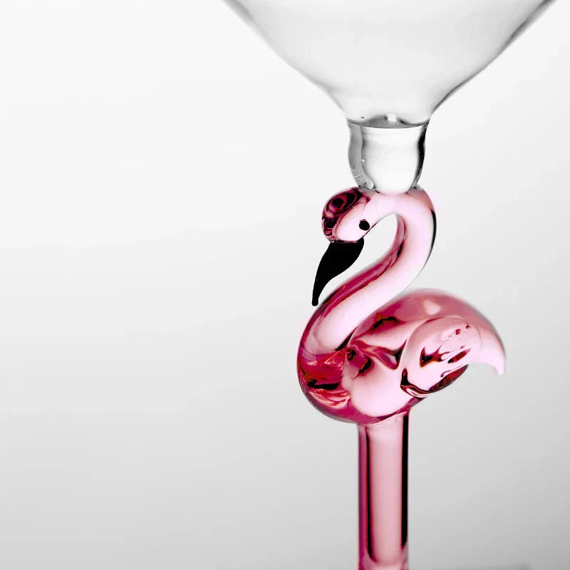 Flamingo Handle Glassware Set for Cocktails and Wine