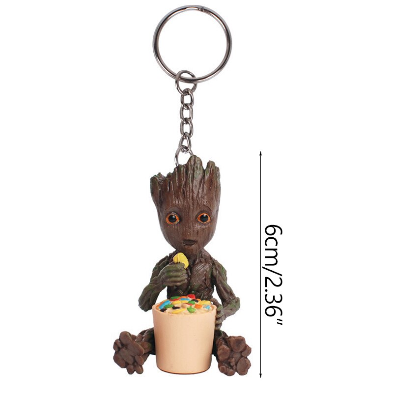 Miniature Groot Figure - Playful Resin Office Decor