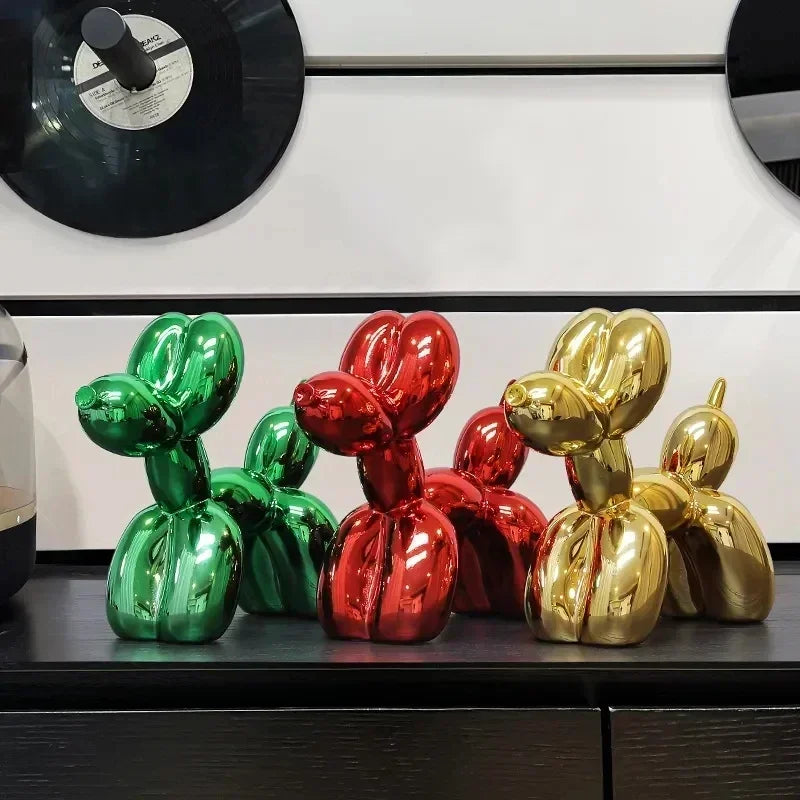 Nordic Resin Balloon Dog Sculpture Modern Art Figure