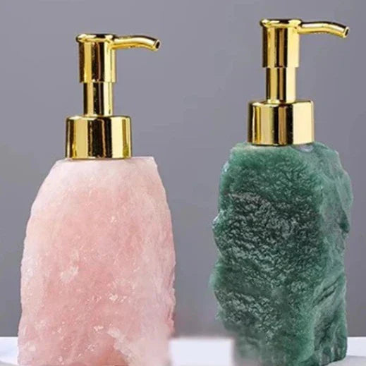 Crystal Glass Soap Dispenser - Handcrafted Luxury Bathroom Accessory