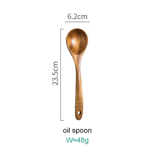 Acacia Wood Kitchen Utensil Set with Display Stand