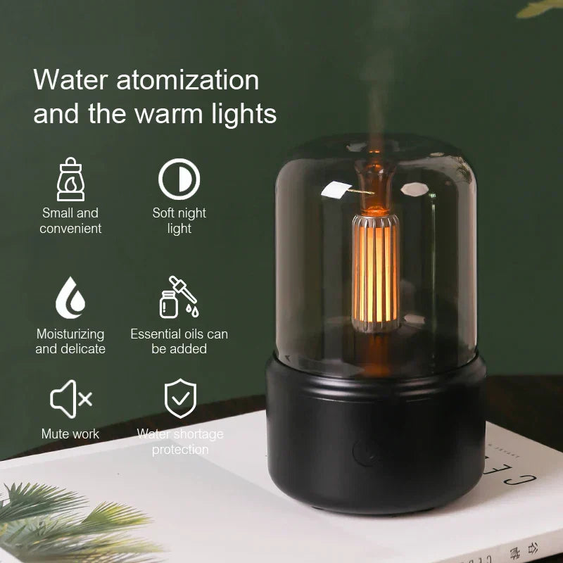 Retro Aroma Diffuser with Night Light and USB Power