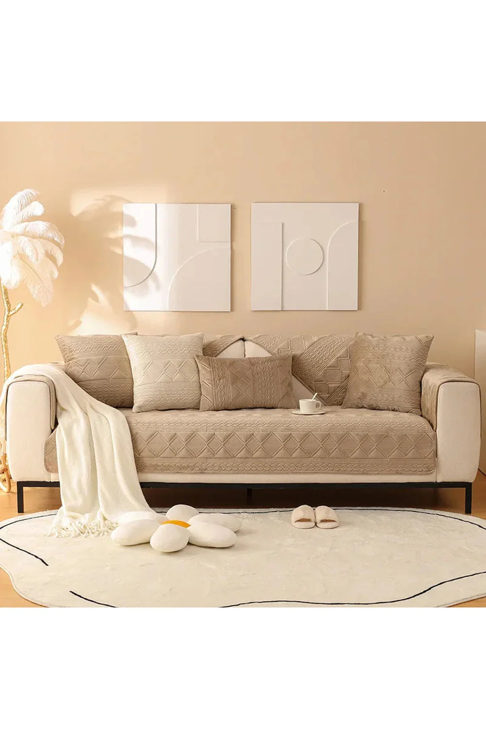 Dutch Velvet Polyester Sofa Cover