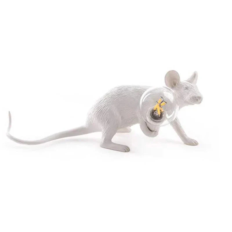 LED Animal Table Lamps - Resin Rat, Cat, Squirrel Night Lights