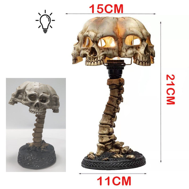 Skeleton Skull Table Lamp with Shadow Projection