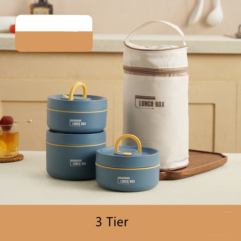 Insulated Stainless Steel Lunch Box with Leak-Resistant Seal