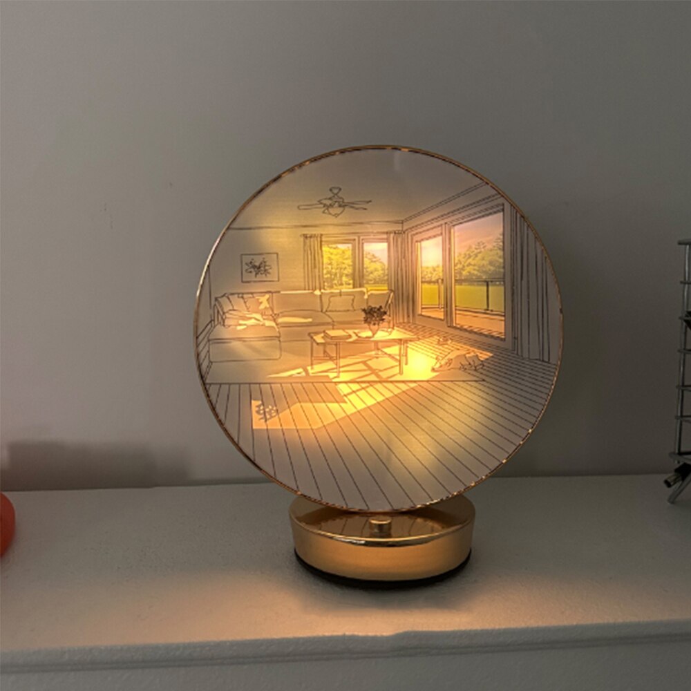 Artistic Orb Table Lamp with Touch Dimmer