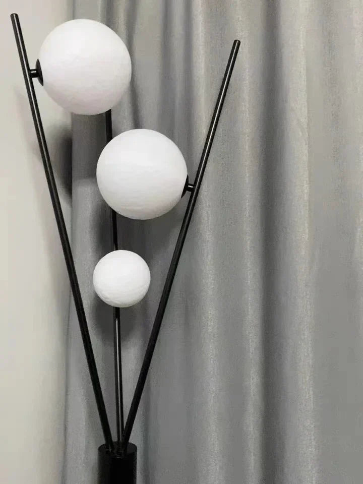3D Moon Floor Lamp with Tripod Stand and LED Light
