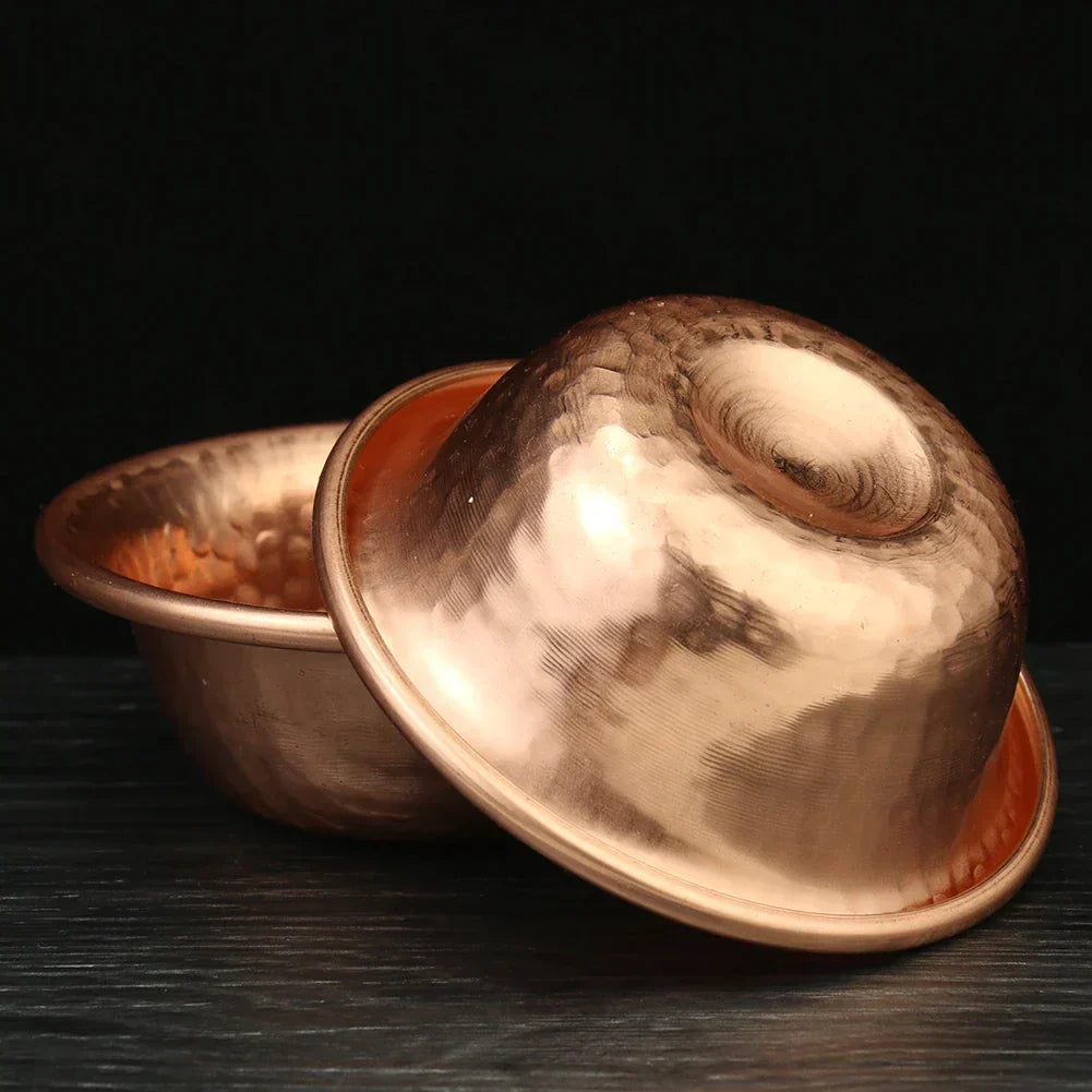 Hand-Hammered Copper Water Bowl for Buddhism