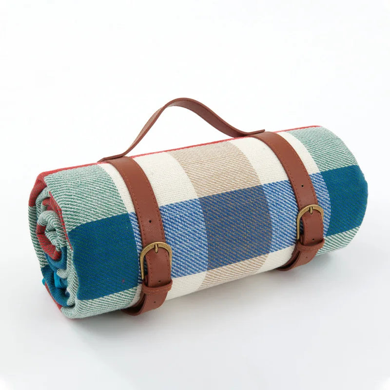 Waterproof Picnic Blanket with Soft Foam Filling and Carry Handles