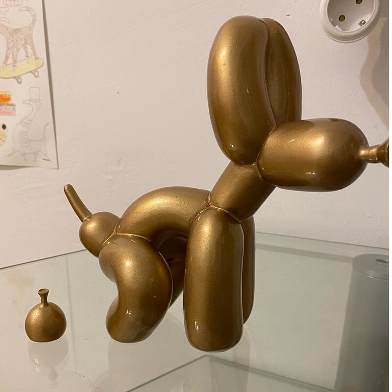 Balloon Dog Sculpture Resin Figurine for Home Decor