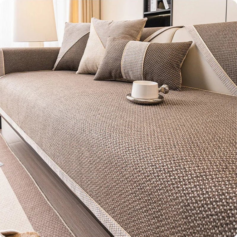 Non-Slip Cotton-Linen Sofa Cover for All Seasons