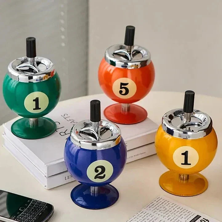 Metal Billiard Ashtray for Gaming Area