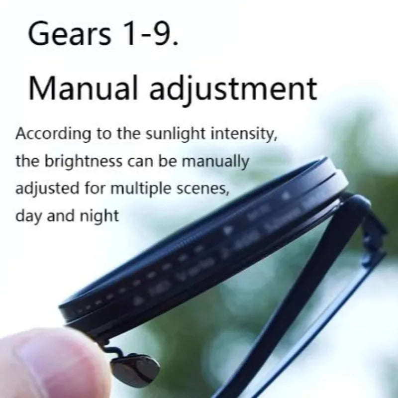 Polarized Round Sunglasses with Adjustable Dimming and UV400 Protection