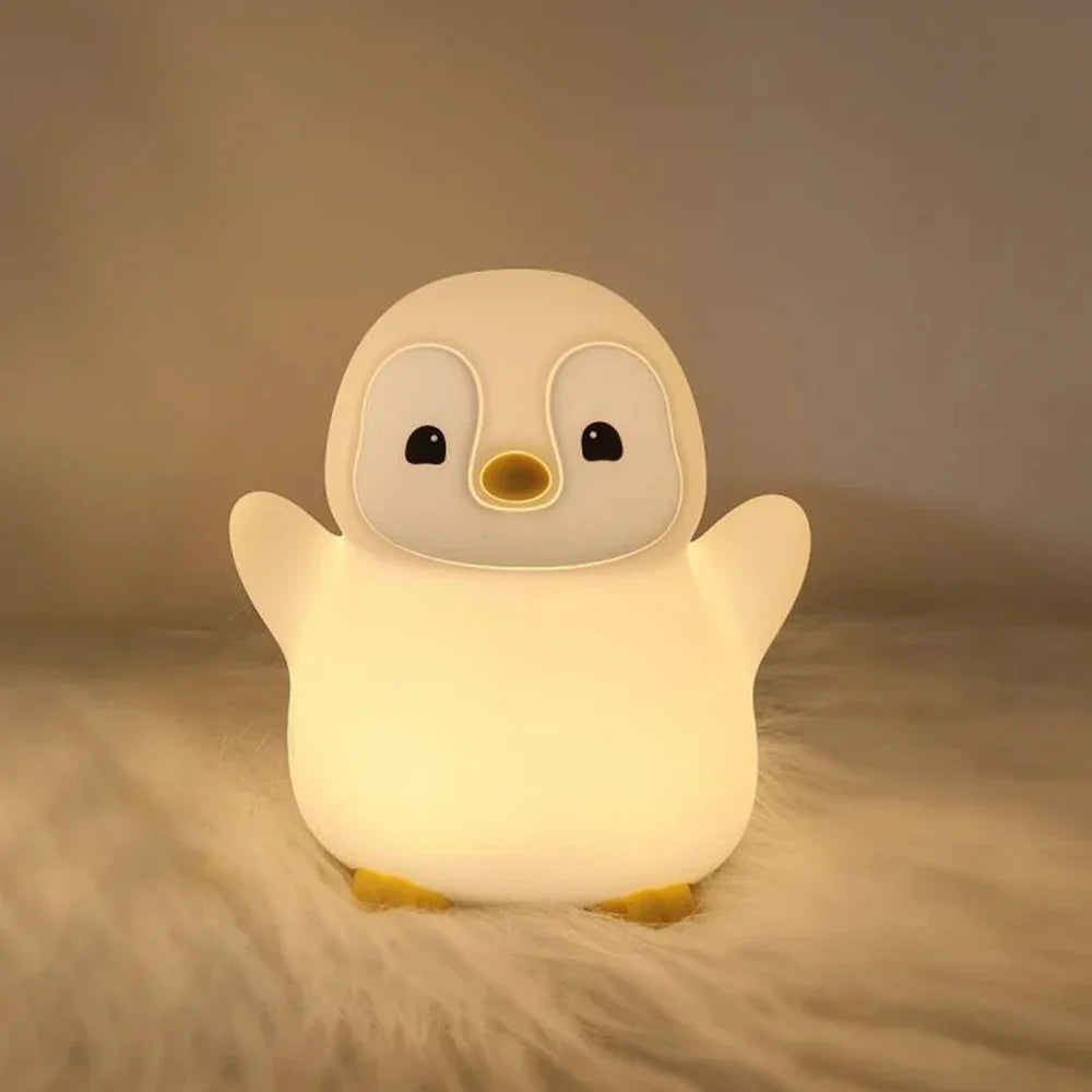 USB Rechargeable LED Night Light with Soft Silicone Design and Long Battery Life